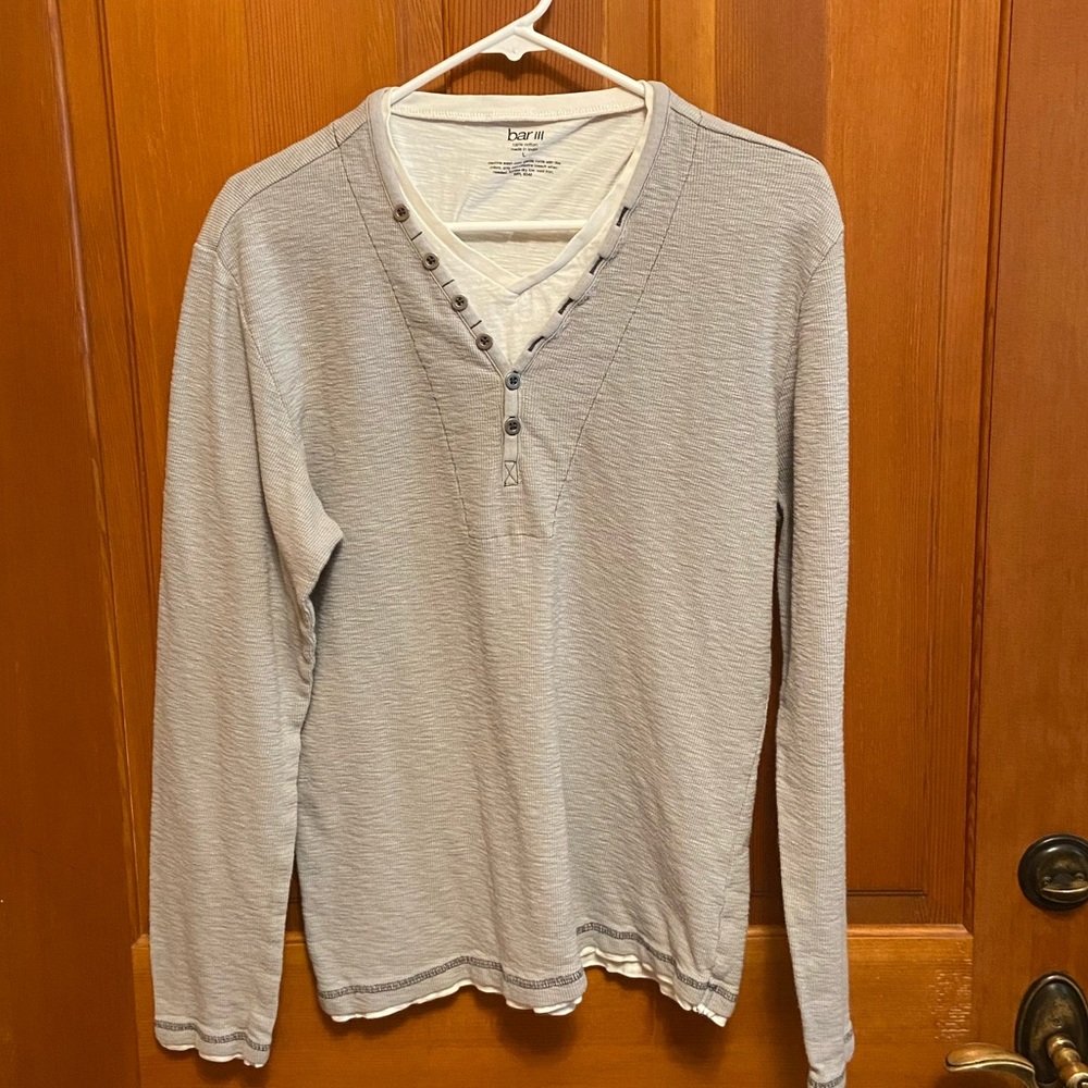 Bar III size Large knit long sleeve shirt